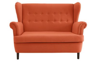 Collection Martha Large Fabric Wingback Sofa - Burnt Orange